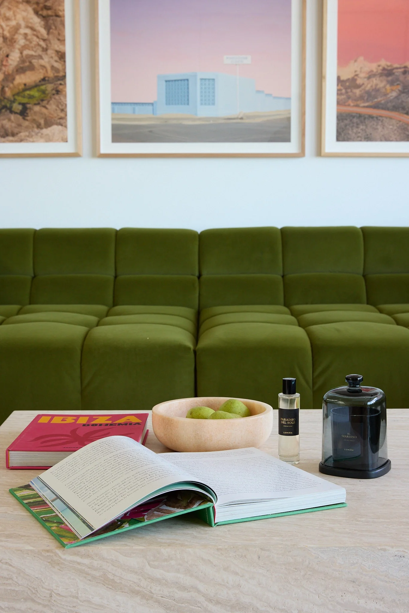KCreative Interiors Green Velvet Lounge