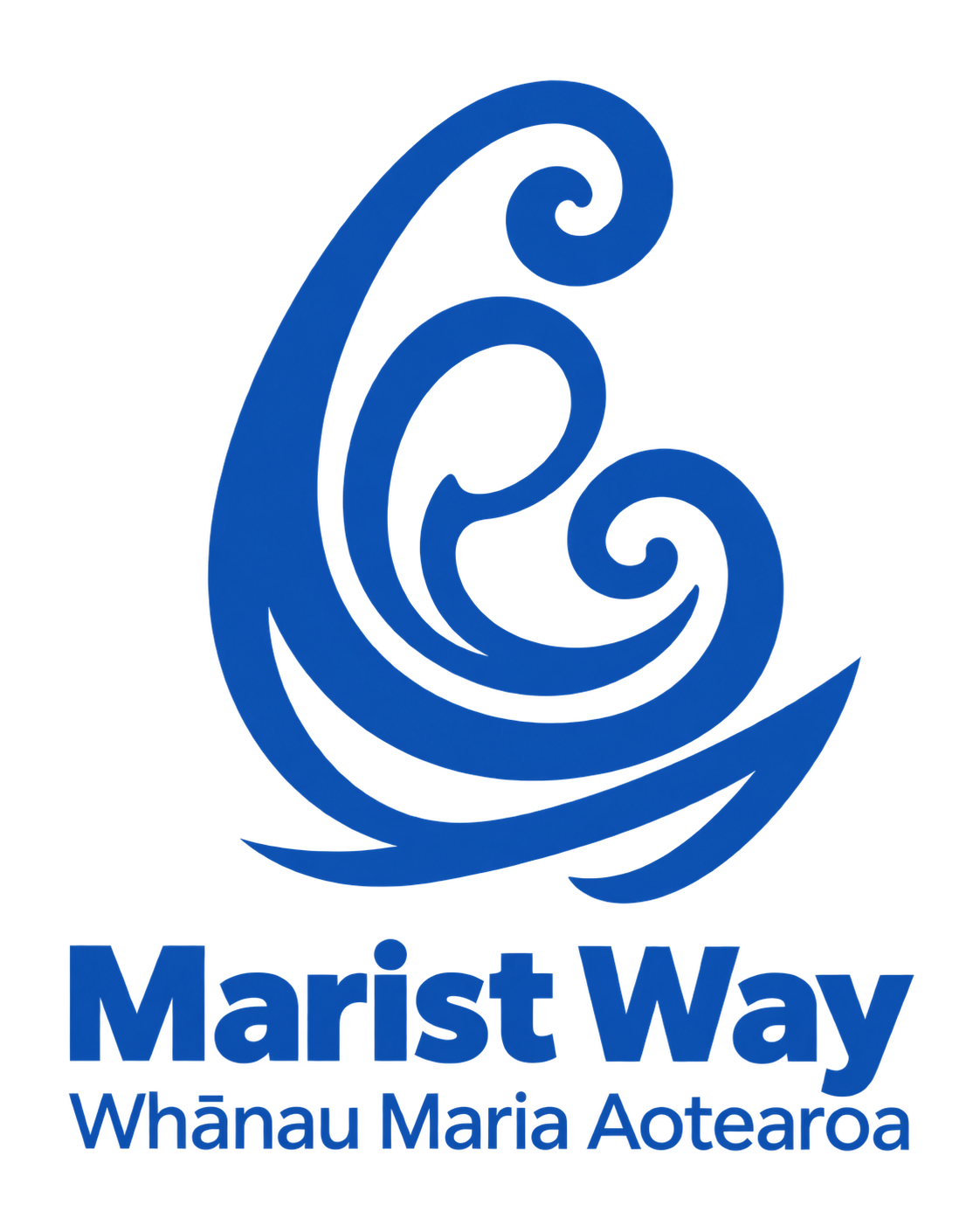 Blue Marist Way logo featuring "MaristWay" and the phrase "Whanau Maria Aotearoa".