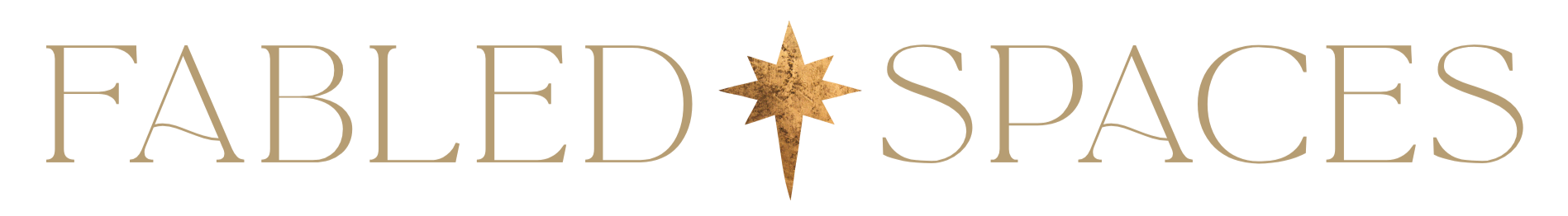 Fabled Spaces logo with the words "Fabled Spaces" and a star in place of the letter "I".