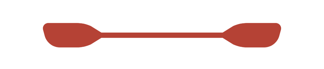 Illustration of a brown paddle with rounded ends and a long handle.