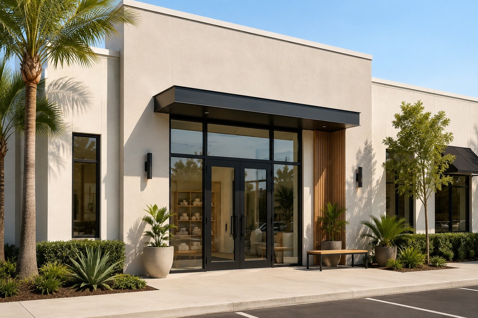 south new jersey store front painted stucco