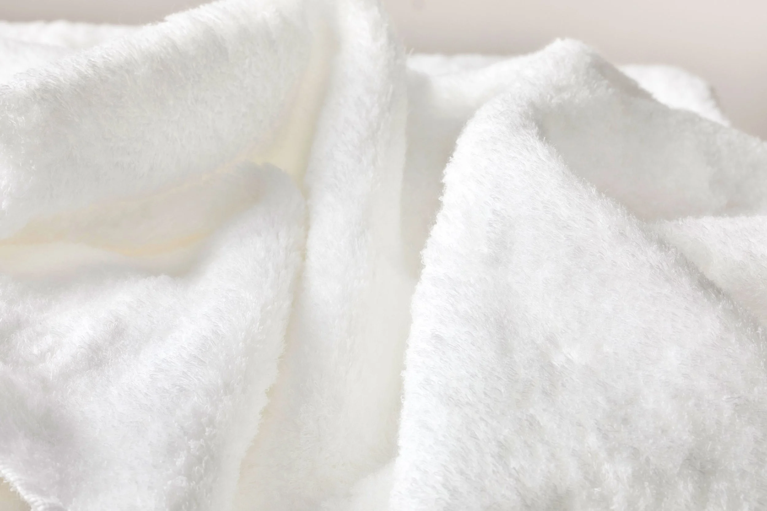 Close-up of UCHINO white towels