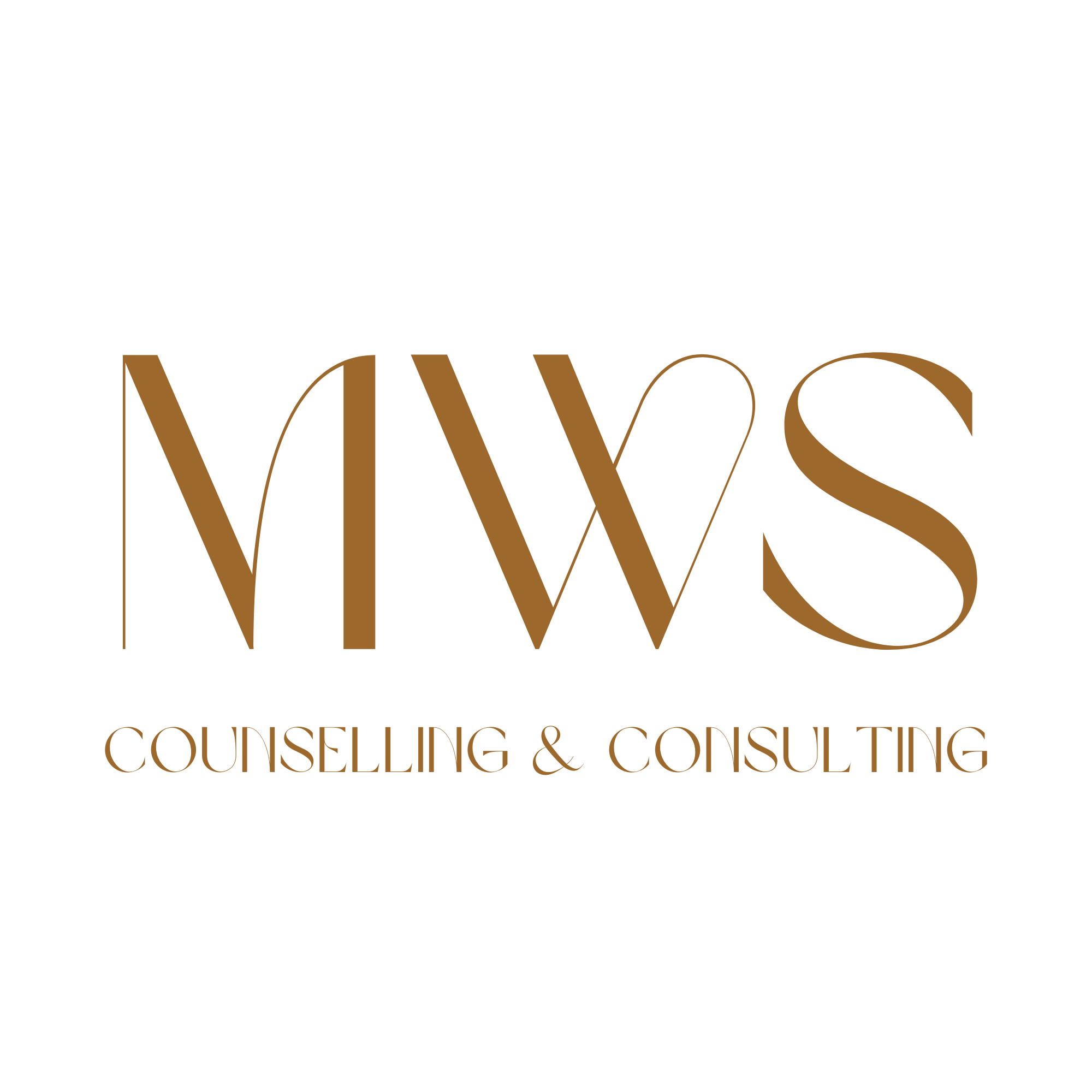 Logo for Wise Counselling & Consulting with stylized gold text and design elements.