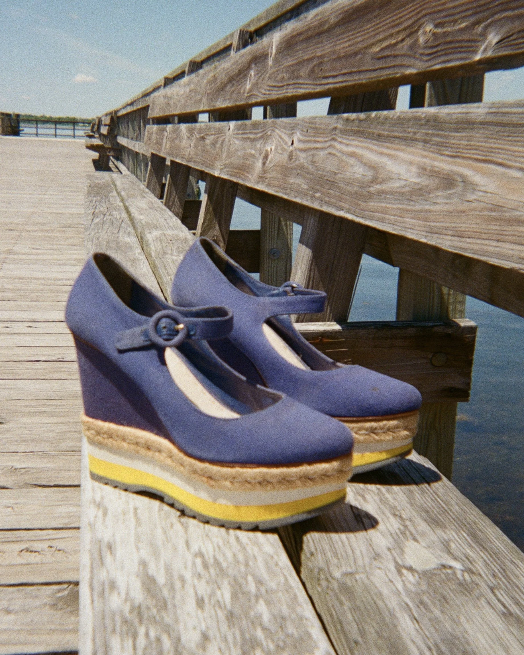 Prada SS11 Striped Mary Jane Wedge (size 9)