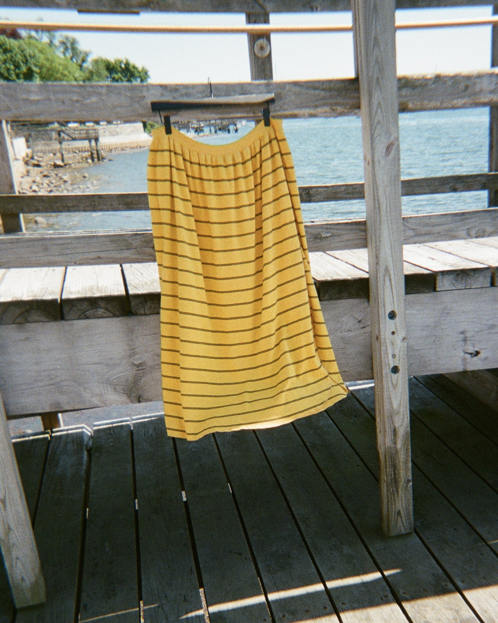 Sonia Rykiel Yellow Striped Skirt (SIZE XXL)