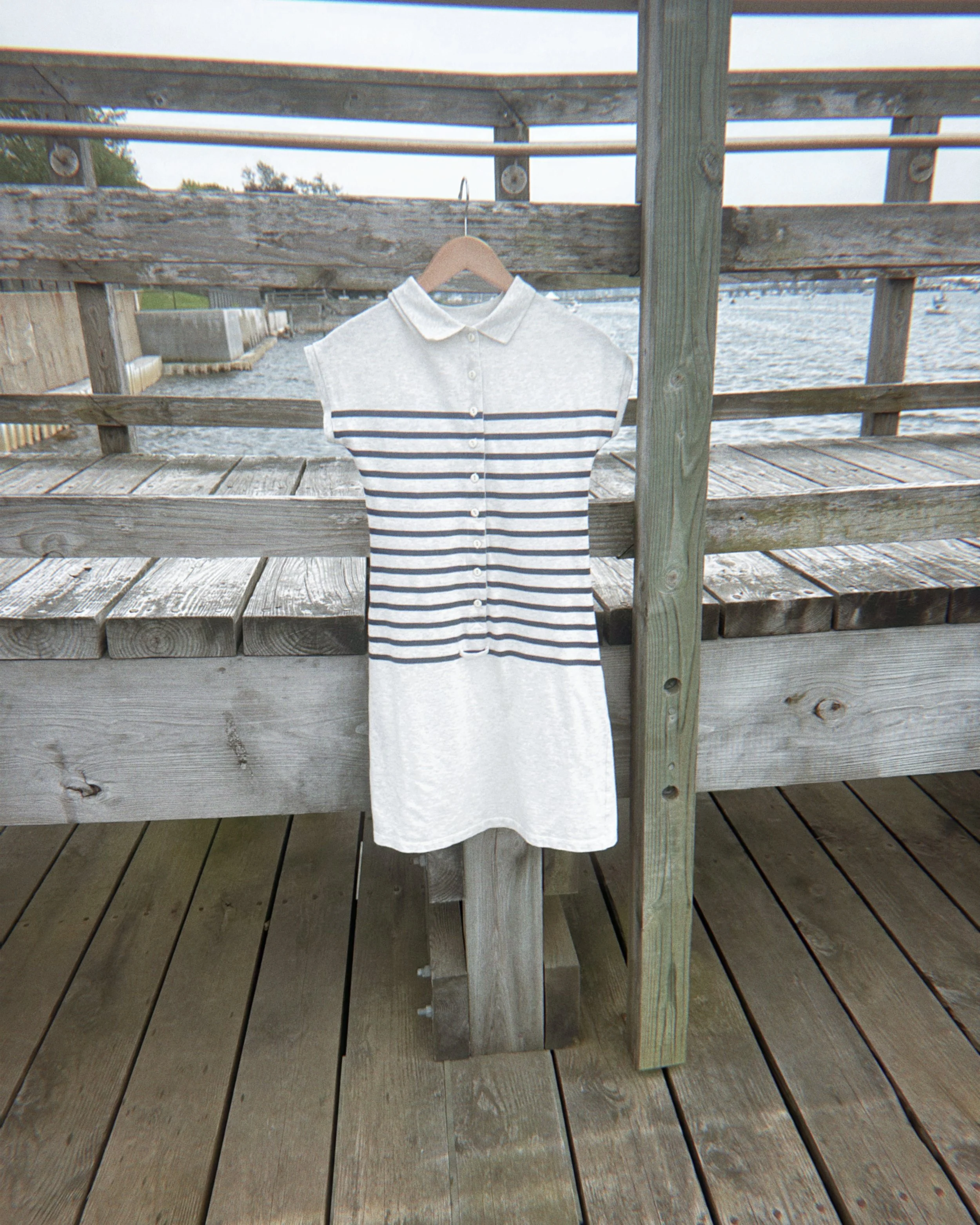 Jean Paul Gaultier Striped Polo Dress with Buttons (SIZE S)