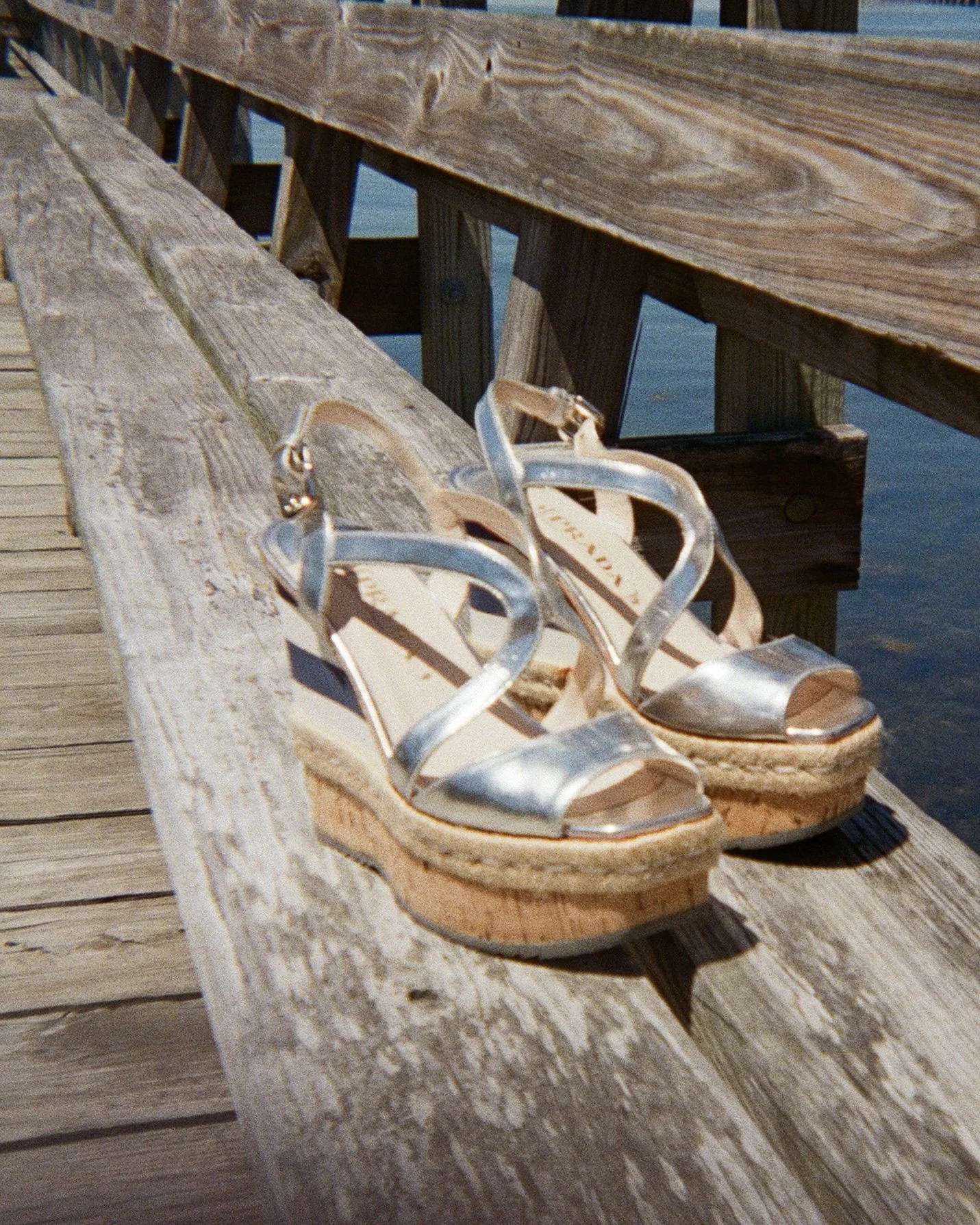 Prada SS11 Striped Wedge Sandal (size 6.5)