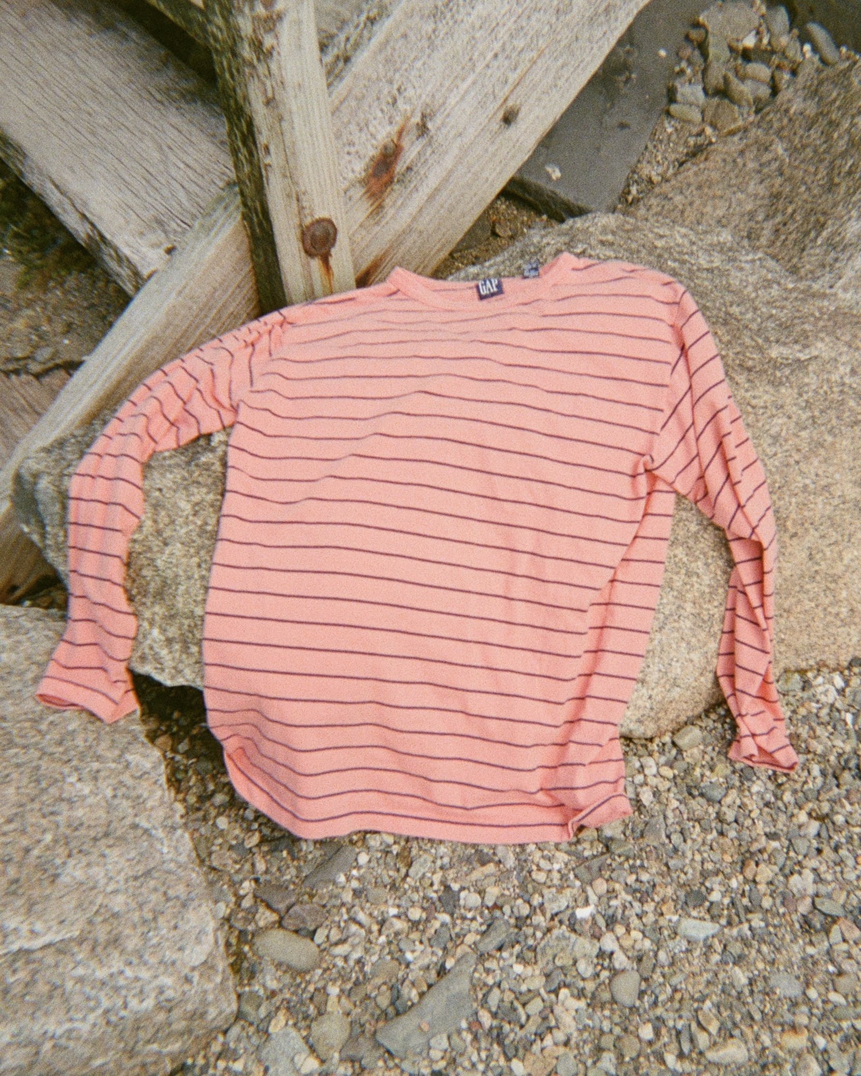 Vintage Gap Long Sleeve Striped Tee (Size XL)