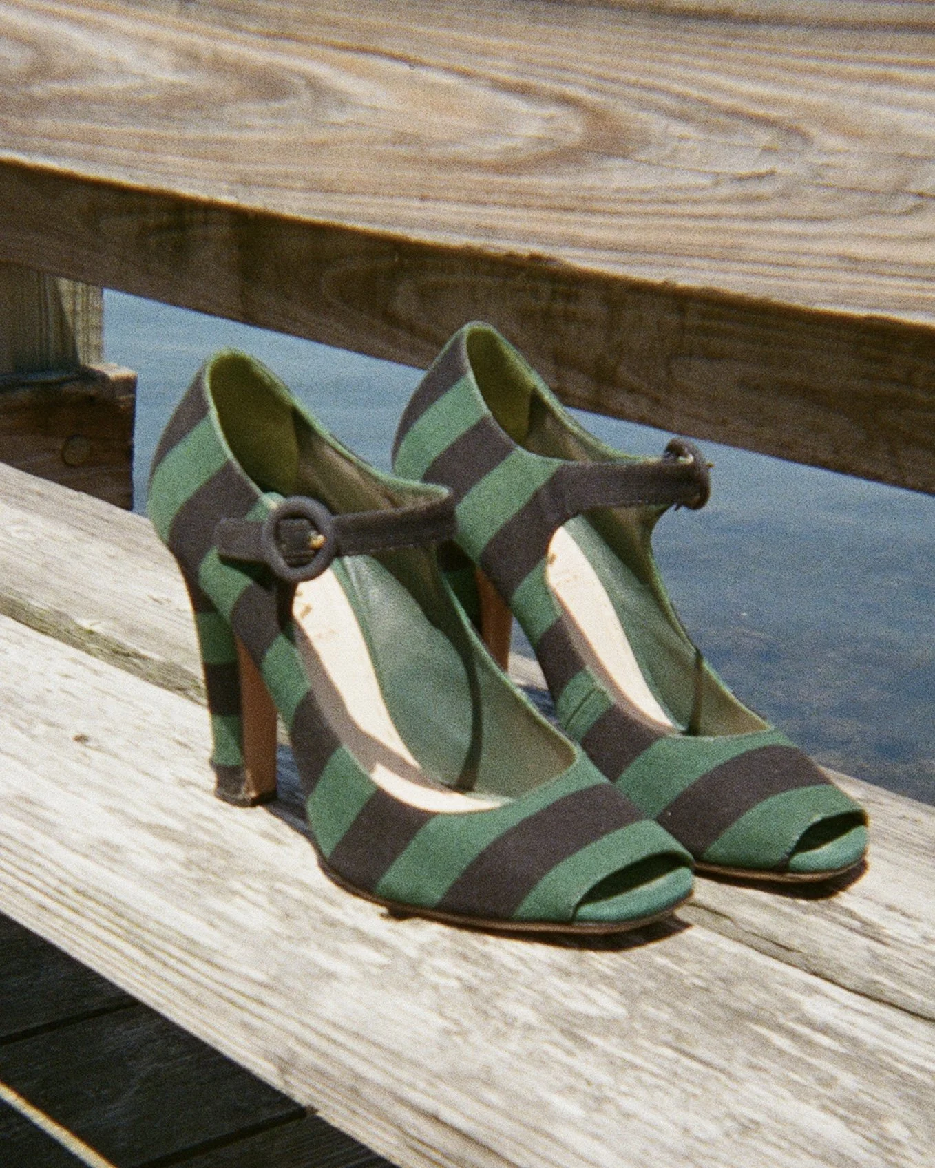 Prada SS11 Striped Mary Jane Heels (size 10)