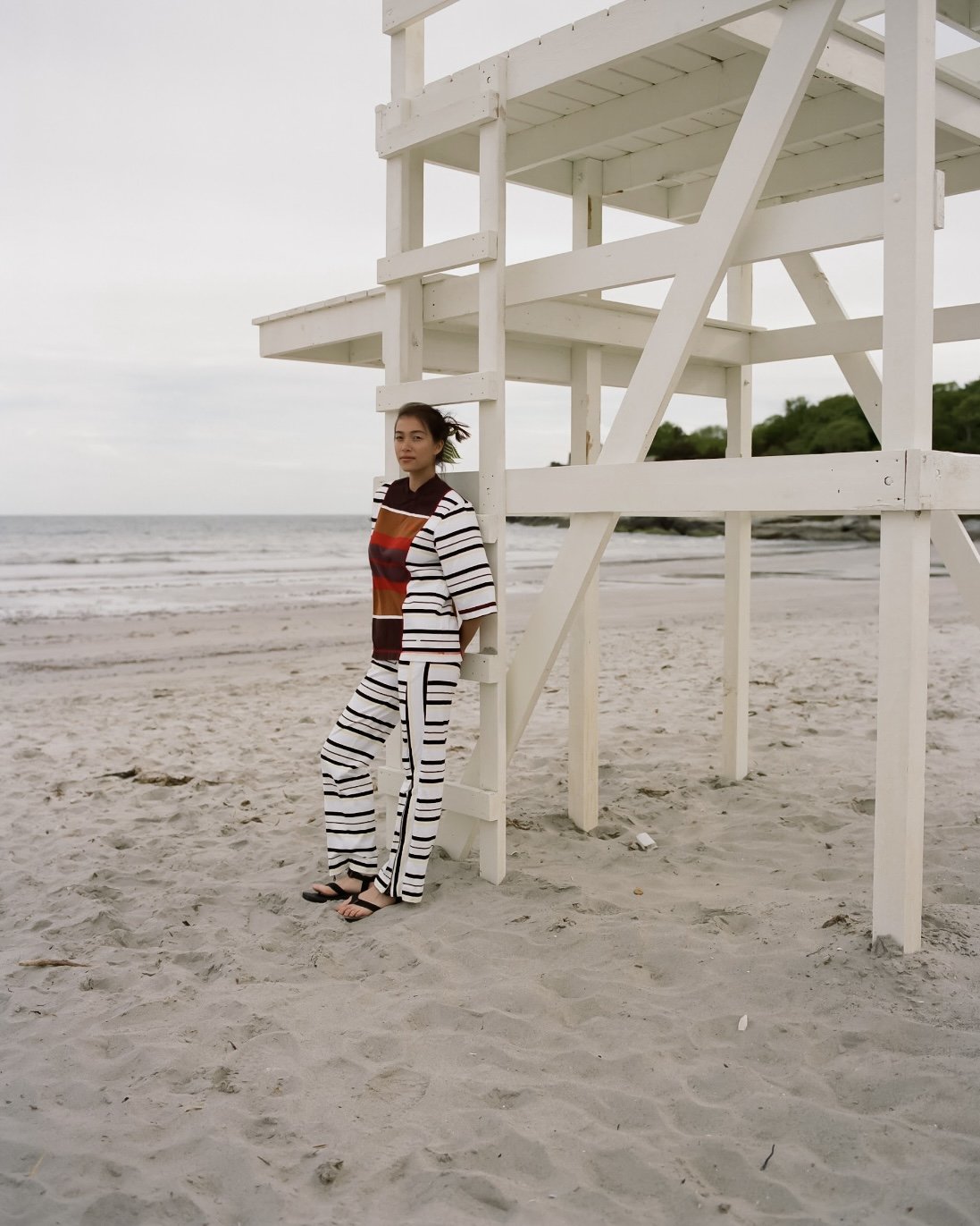 Print: "Stripes at Surfer's End"