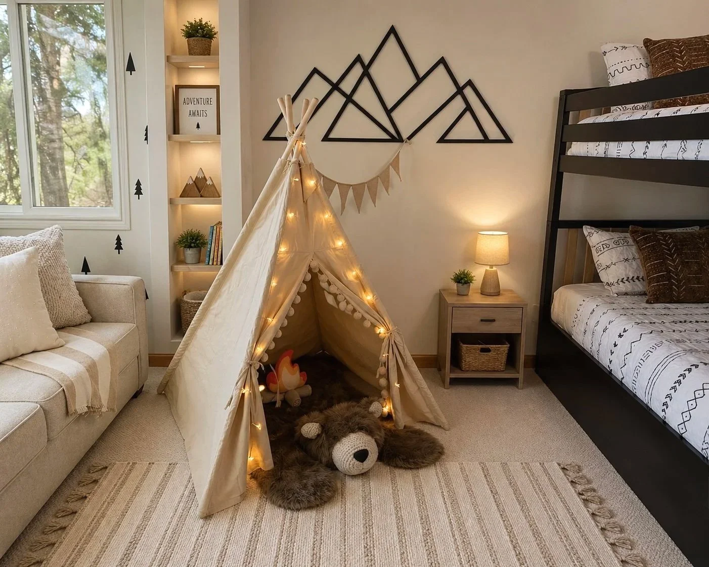 Before & After Lakeside Bunk Retreat
