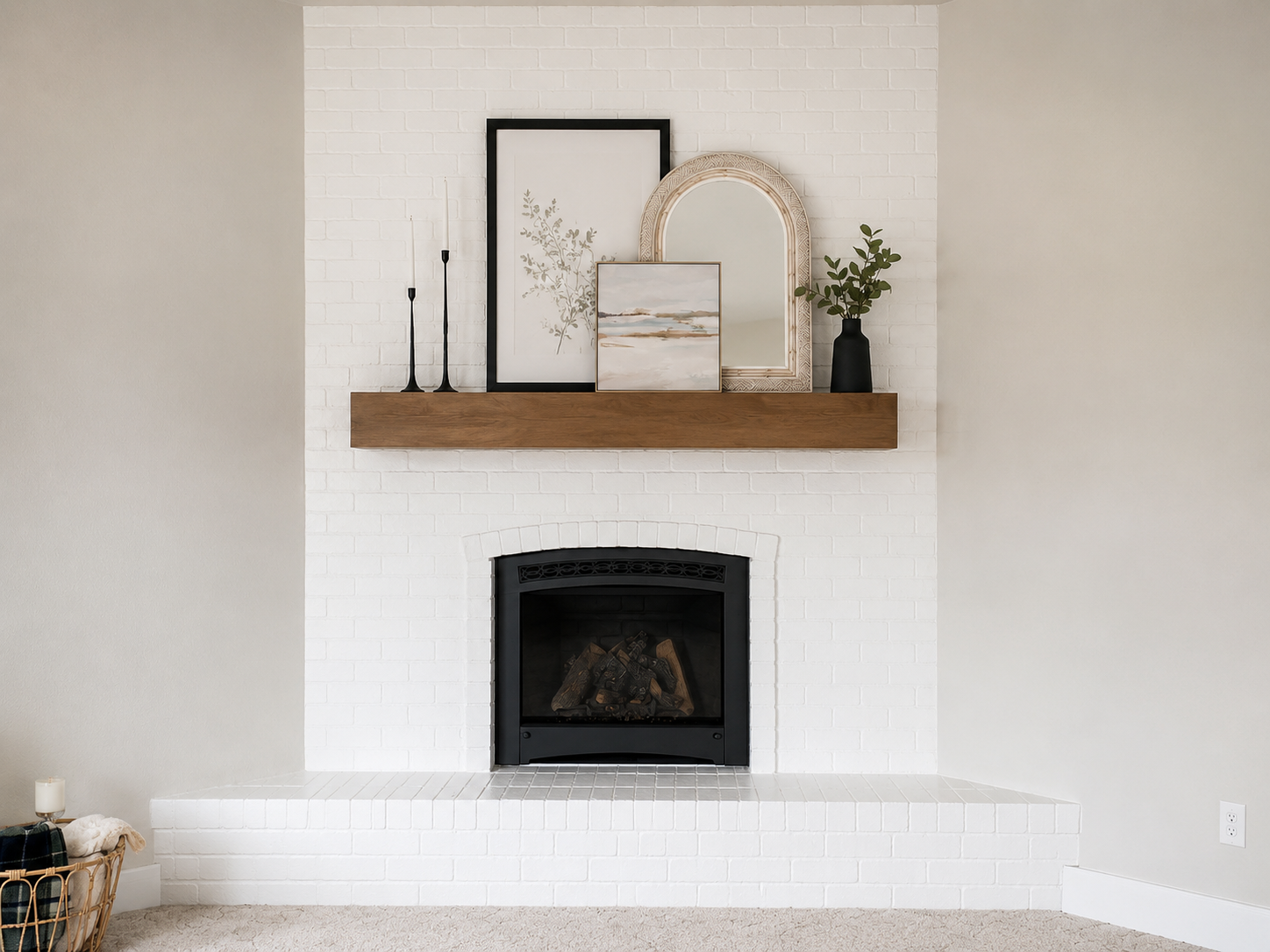 Before & After Corner Hearth Refresh