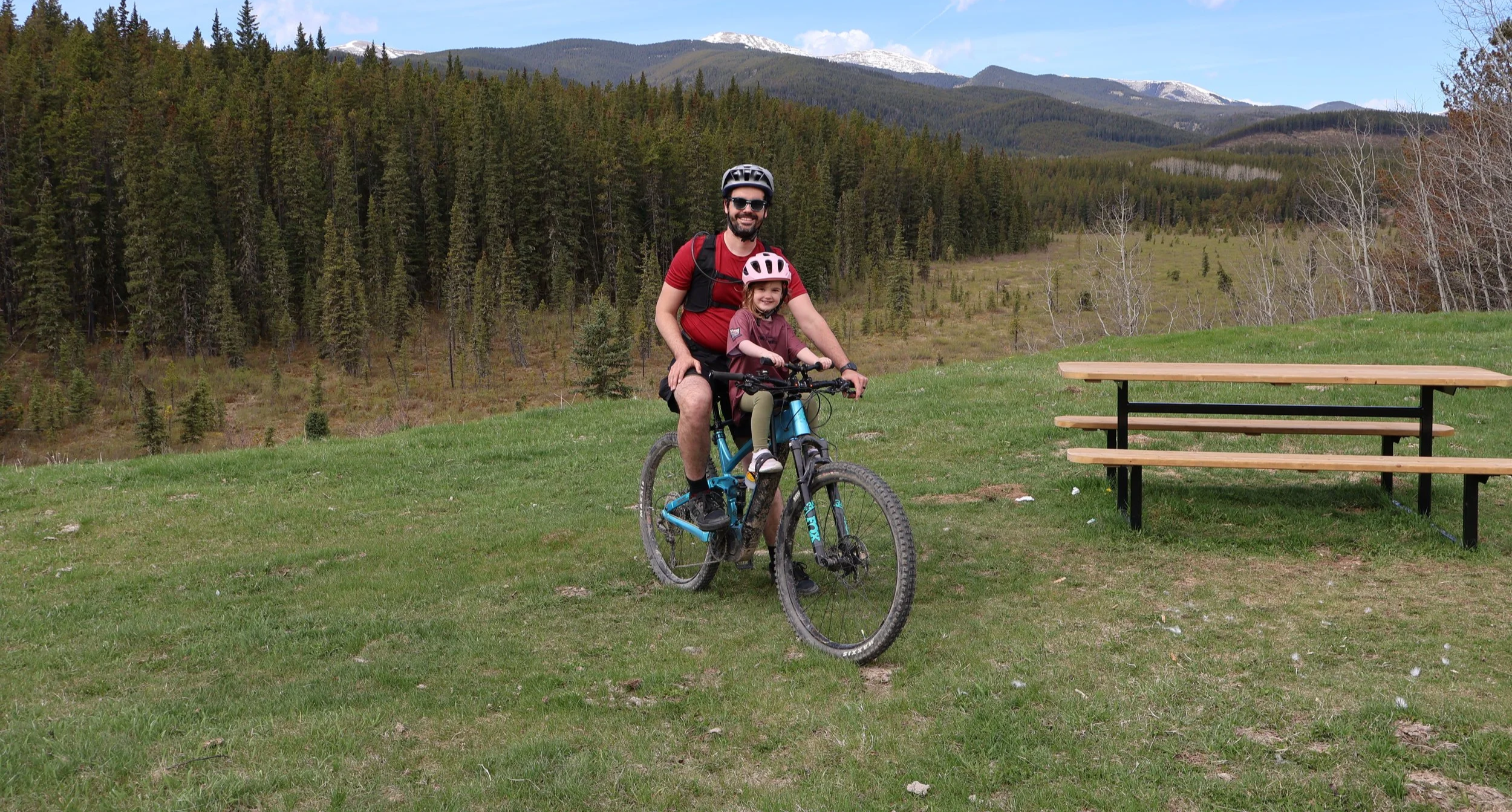 Mountain biking with my daughter
