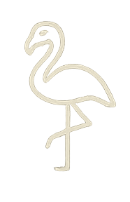 Illustration of a flamingo with a simple outline design