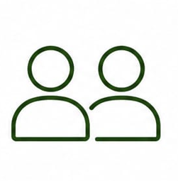 Outline icons of two people side by side, with no detailed features.