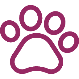 Purple paw print icon