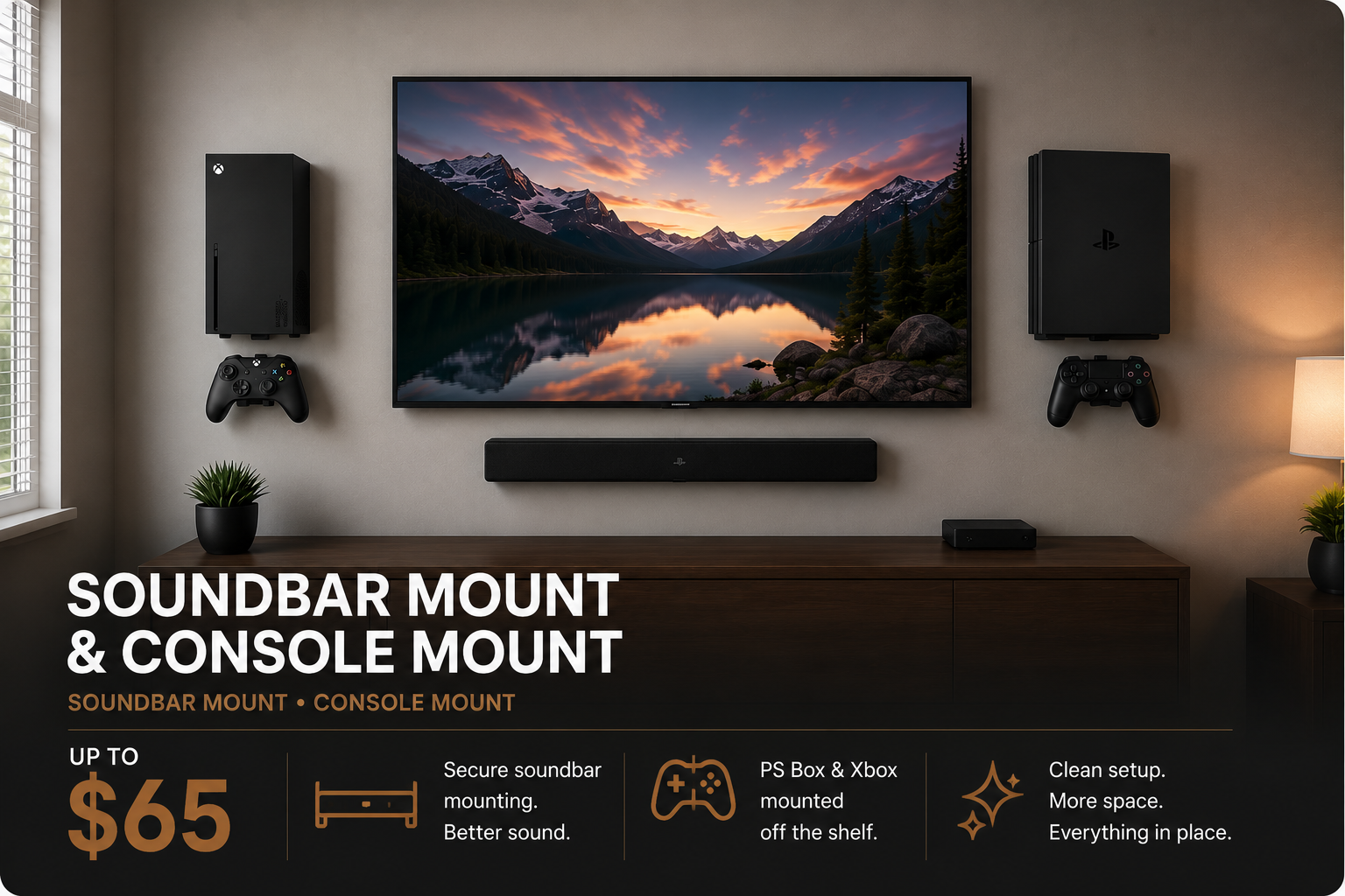 Soundbar Mount & Console Mount