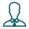 Silhouette of a person wearing a suit
