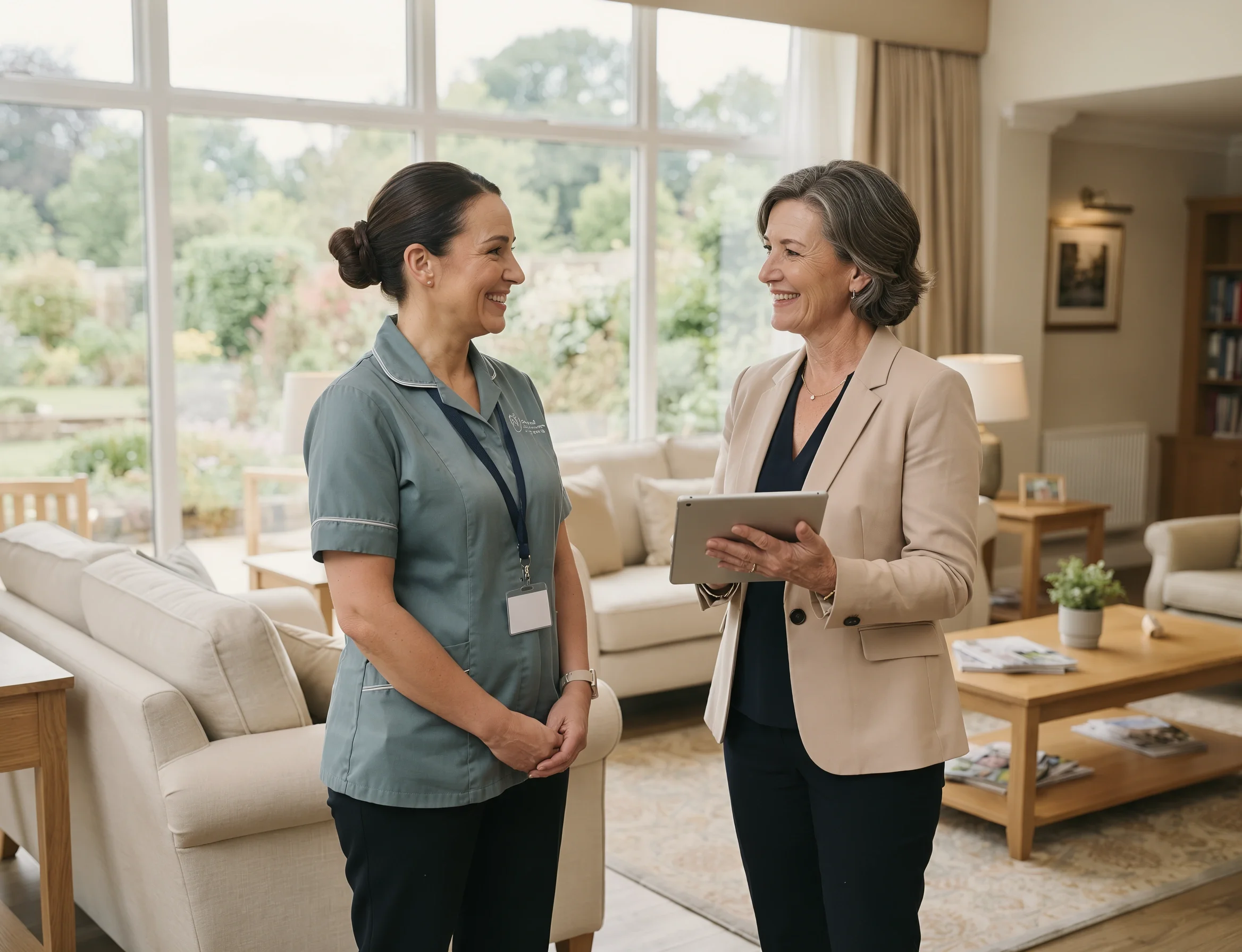 Nurse practitioner providing senior mobile care