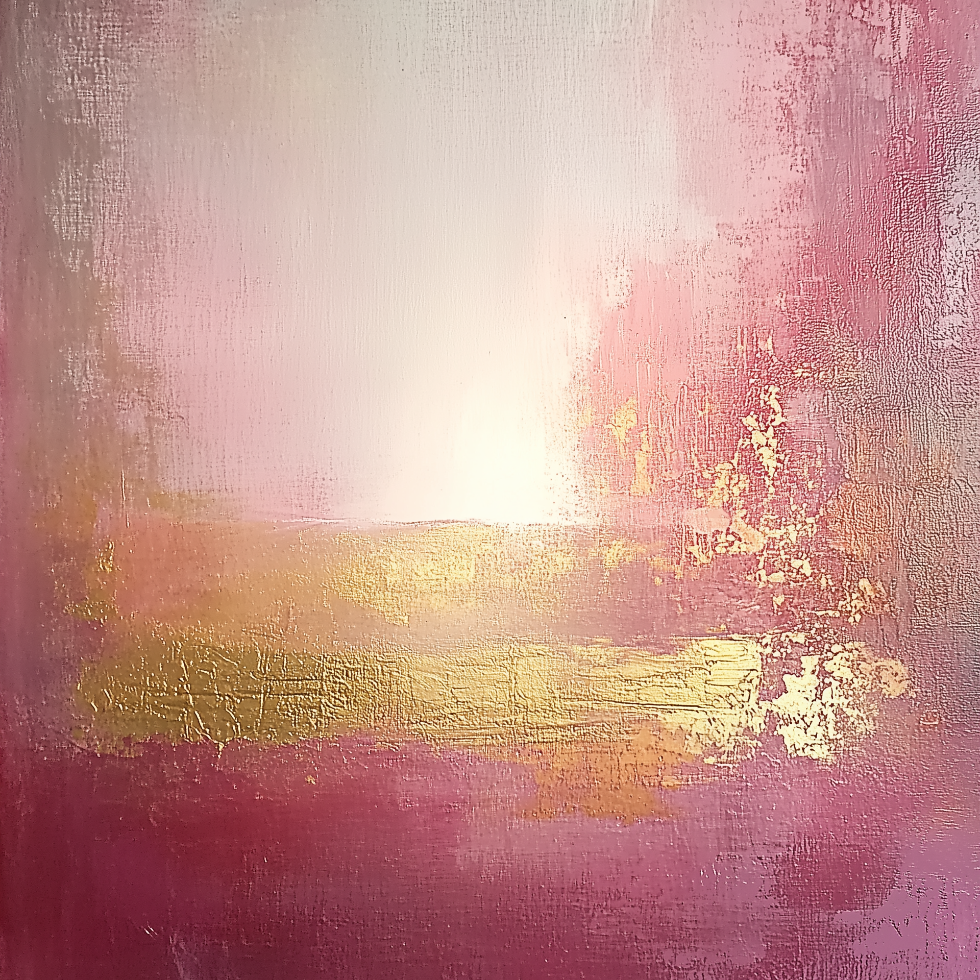 Abstract sacred art in blush pink and gold, from the Devotion Collection by Parmita Shunyam.