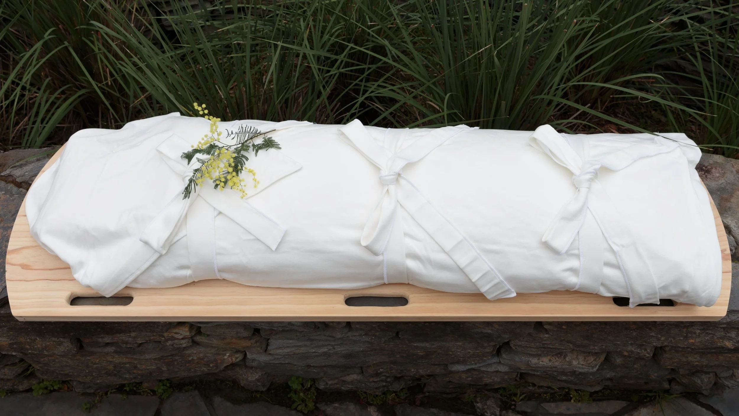 Bamboo Fleece Shroud One size is suitable for most adults 210cm wide by 300cm long includes a 30cm hood and liner by 60cm wide and 145cm long.jpg