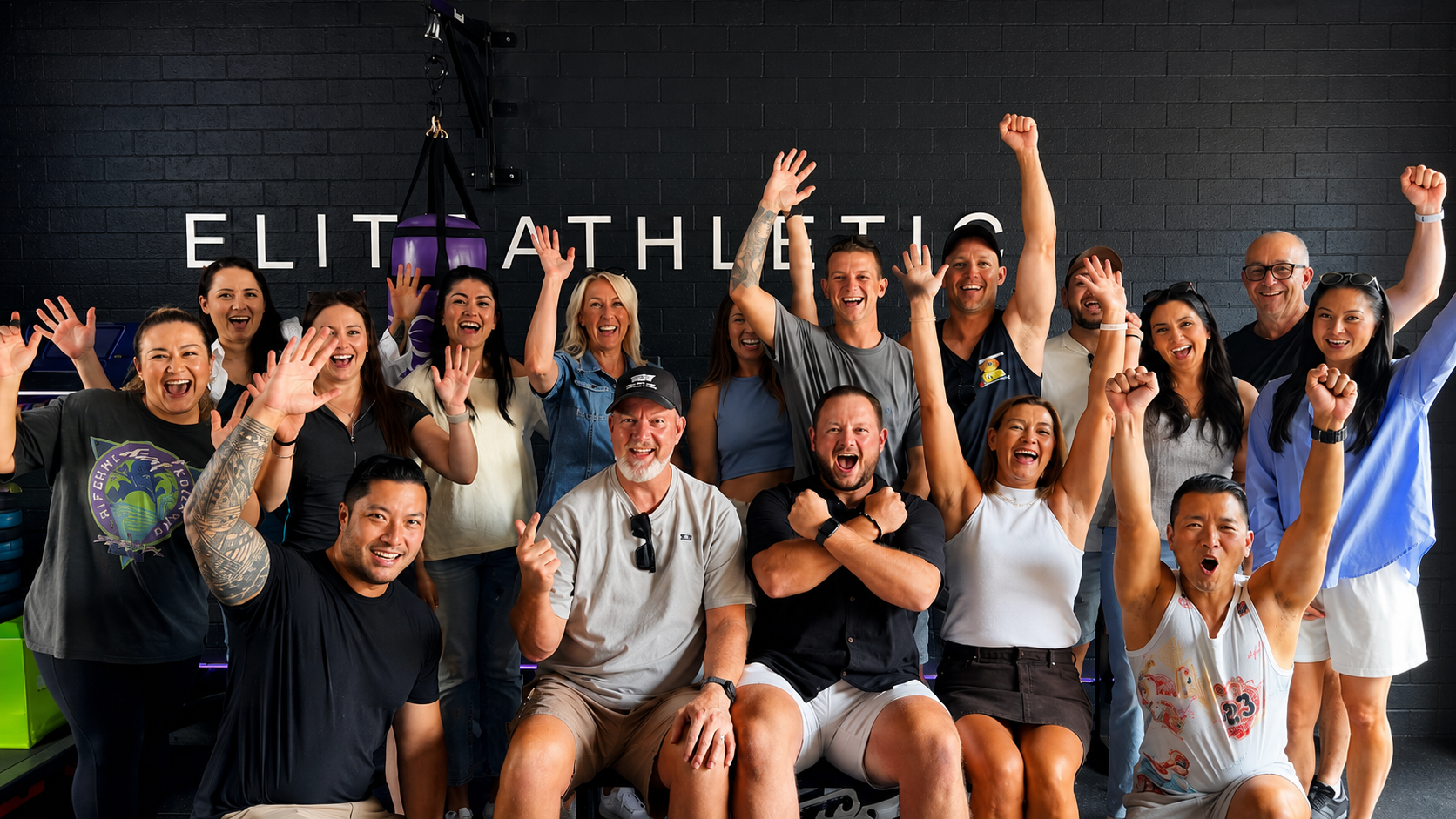 Members celebrating the reveal of the Functional Hybrid Zone at the End of Challenge Party
