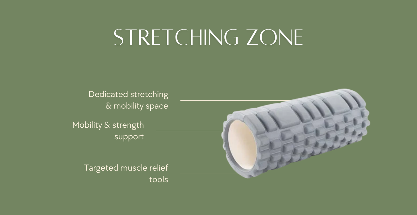 Elite Athletic Recovery Lab in Sydenham featuring a dedicated stretching and mobility space to help members improve flexibility, reduce stiffness and support recovery between training sessions.