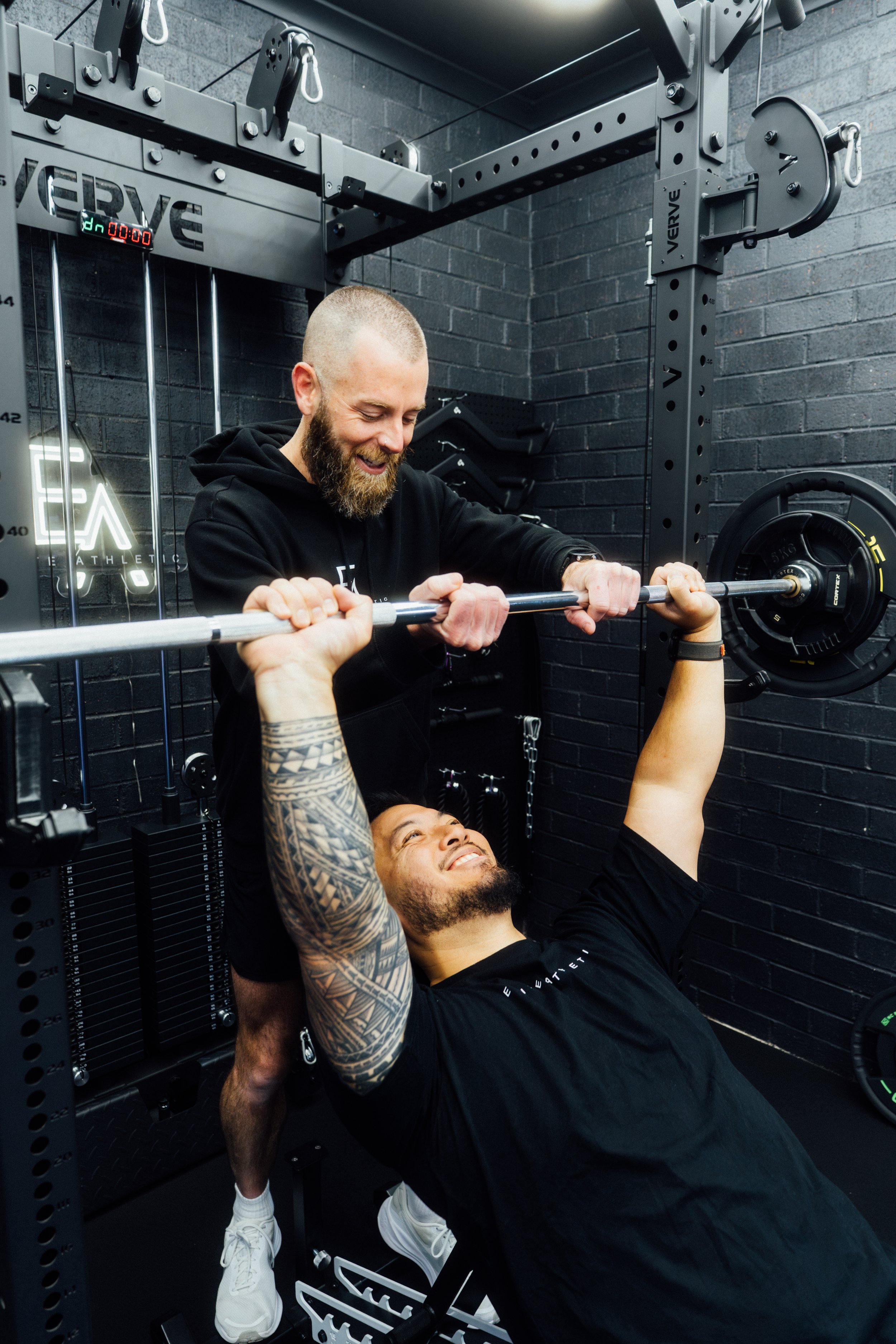 Trainers Steve and Dane of Elite Athletic enjoying a Sunday Hybrid session