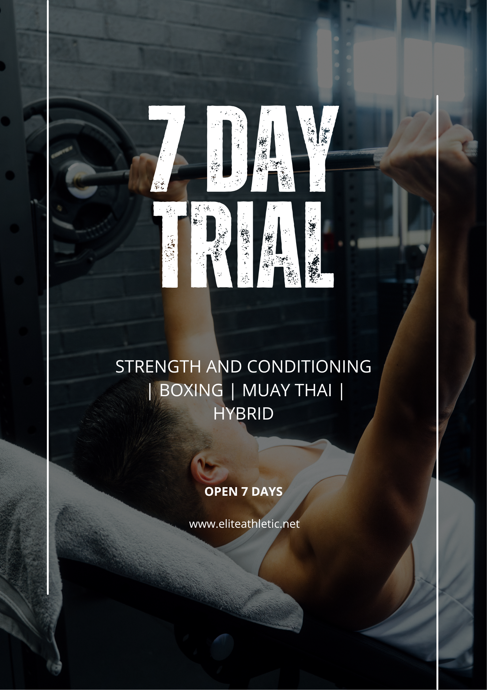 Try Elite Athletic Sydenham with a free training session or choose our 7-day trial for $49. Experience Strength, Cardio, Hybrid, Boxing and Muay Thai.