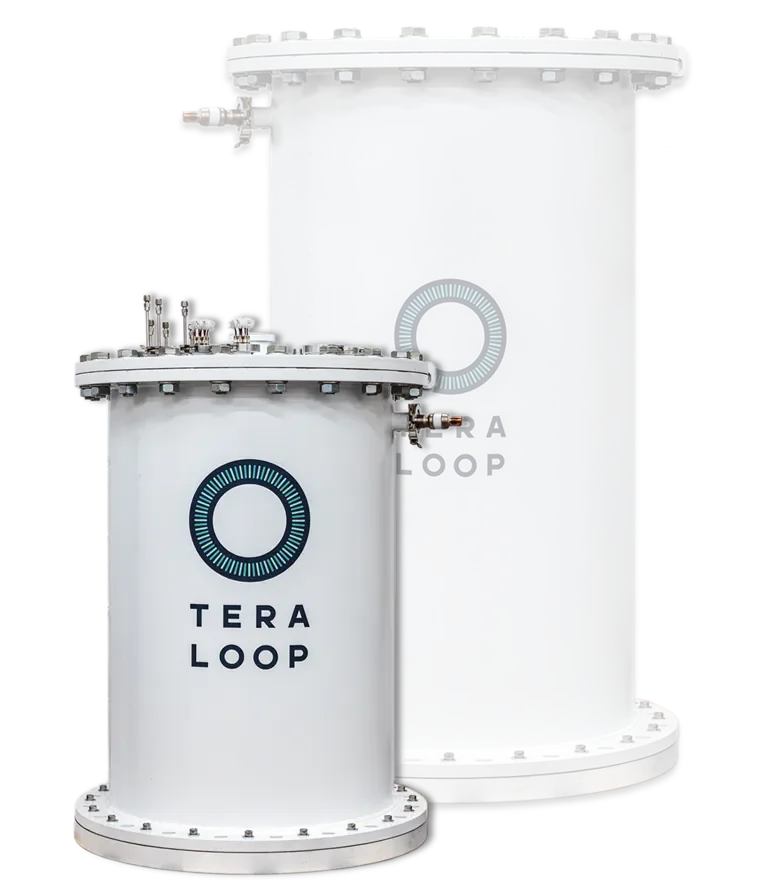 Teraloop PowerLoop 250 flywheel energy storage unit, 250 kW, sub-1 m² footprint.