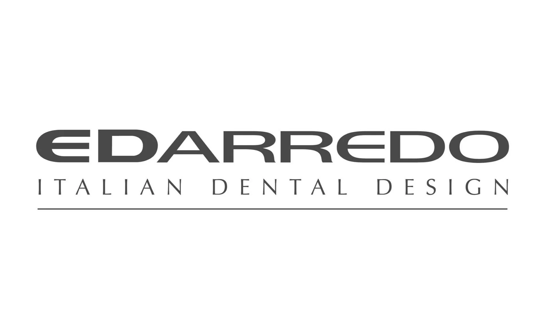 Logo of Edarredo, an Italian dental design company, with the text 'EDARREDO' in bold and 'ITALIAN DENTAL DESIGN' underneath, separated by a thin line.