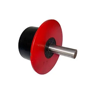 ROL3763 - STEEL/RUBBER FLANGE ROLLER INC SHAFT - to fit de wulf