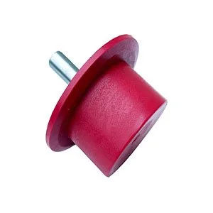 ROL3761 - RED PLASTIC FLANGE ROLLER INC SHAFT - to fit de wulf