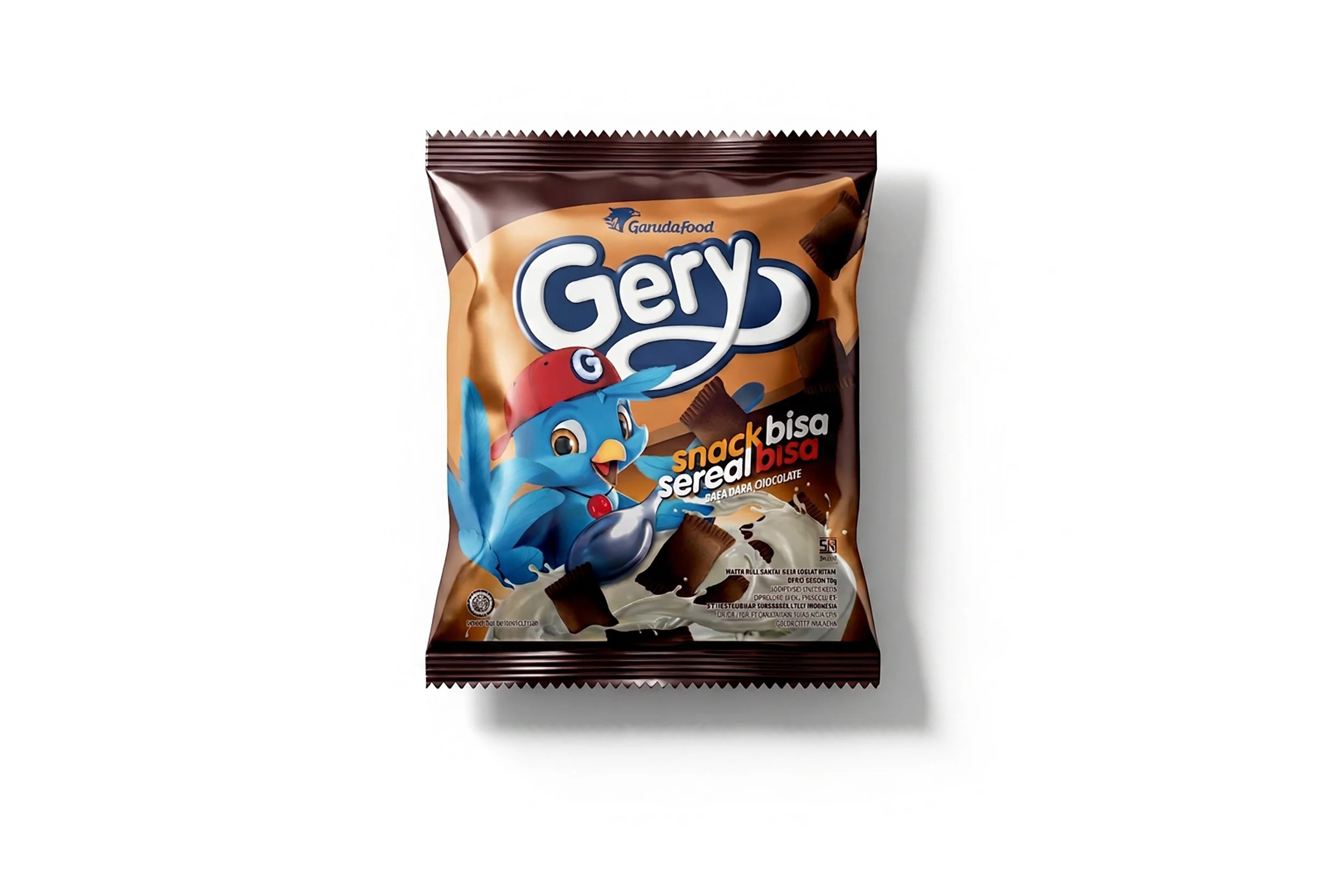 Gery chocolate wafer snack packaging — single pack