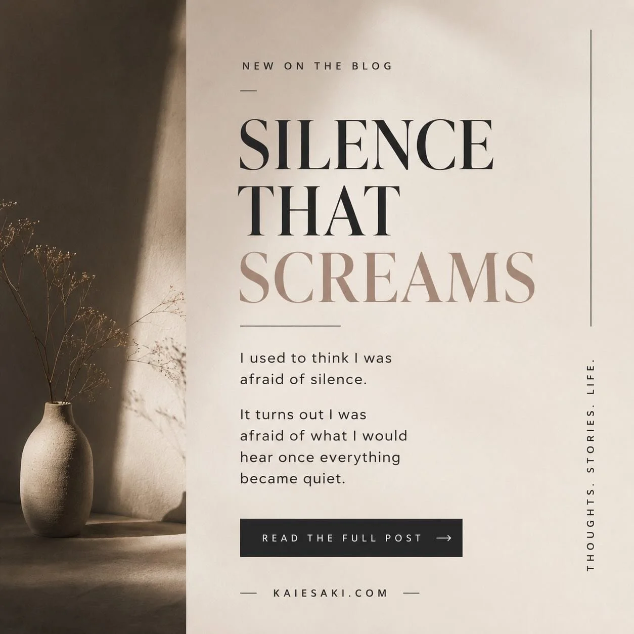 I finally stopped saying &ldquo;one day&rdquo; and did the thing.

After years of thinking about it, my blog is officially live.

Writing has always felt like a conversation to me. Sometimes with myself, sometimes with the people around me, sometimes