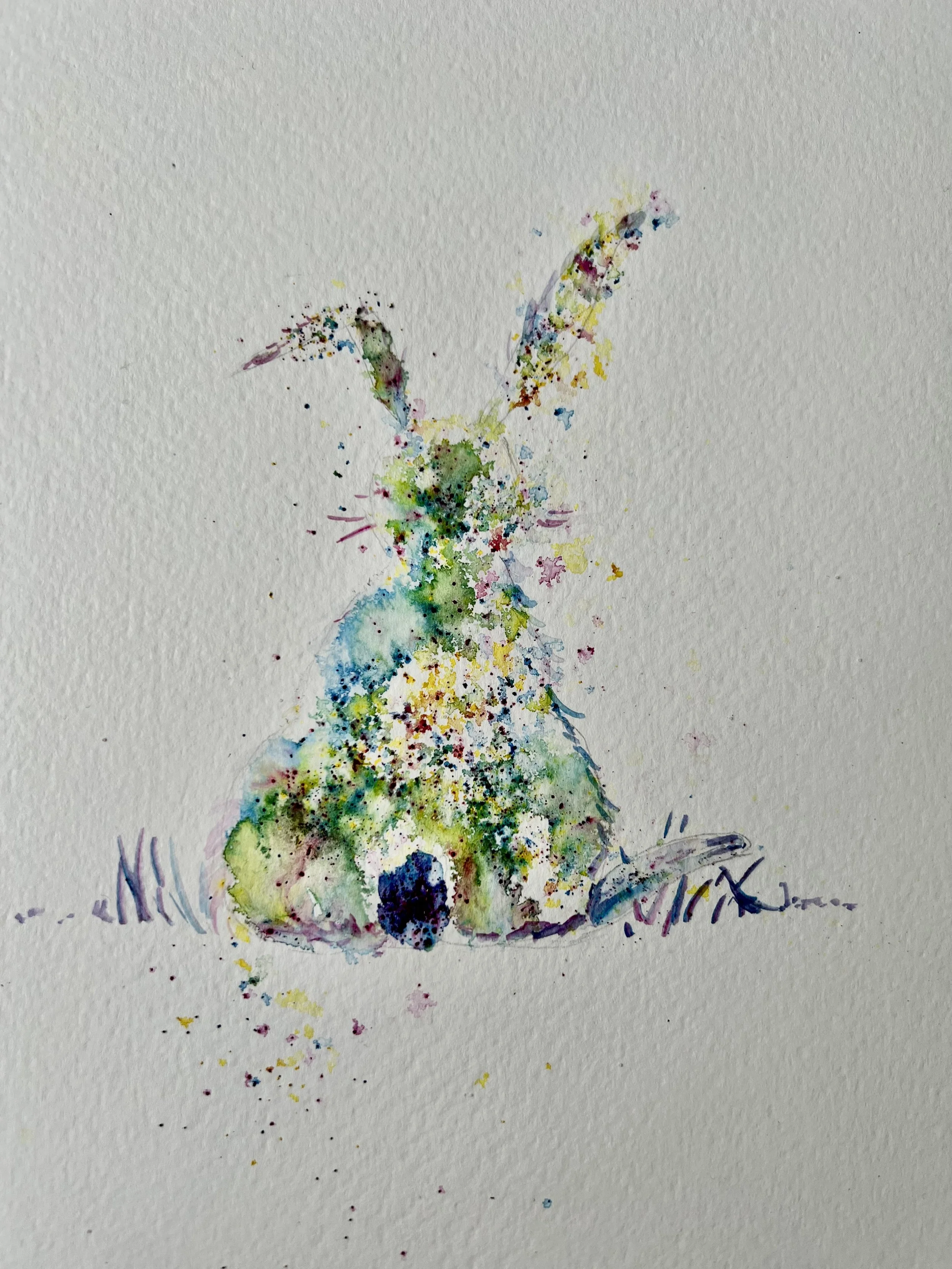 Hair Brained - Crystalline Watercolour