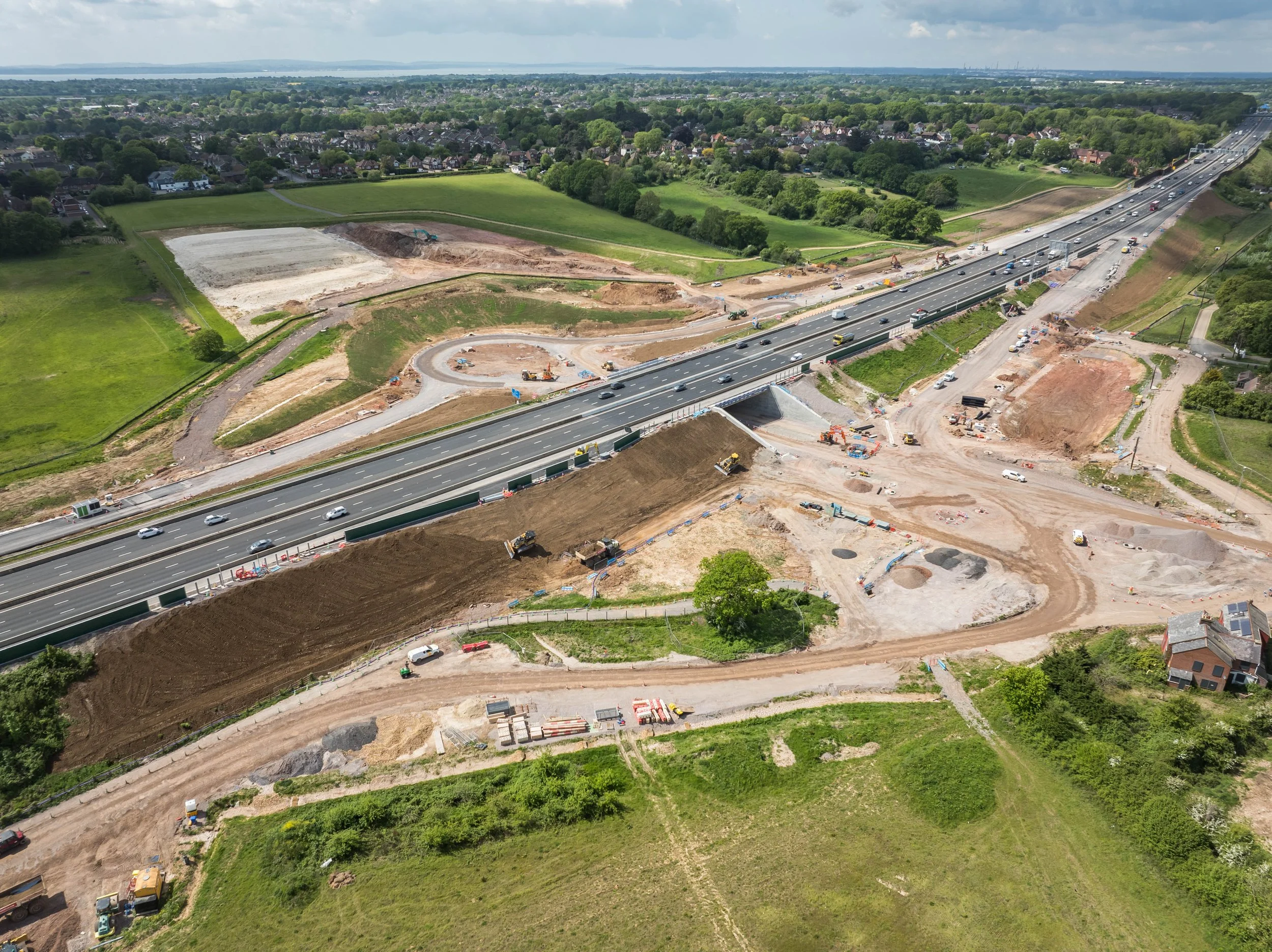 New M27 motorway junction at Fareham & Welborne
