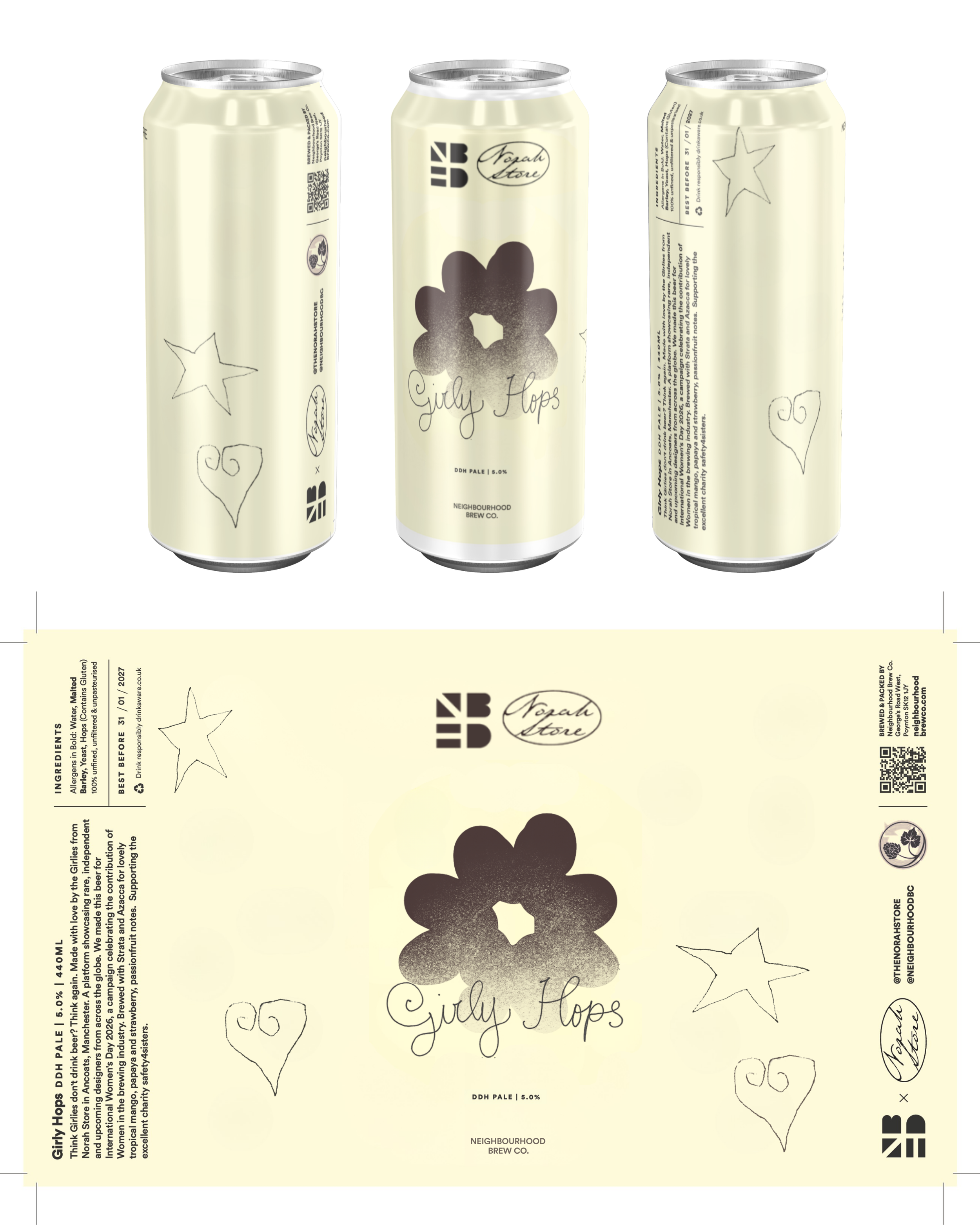 Girly Hops
A collaboration between Neighbourhood Brewery and The Norah Store