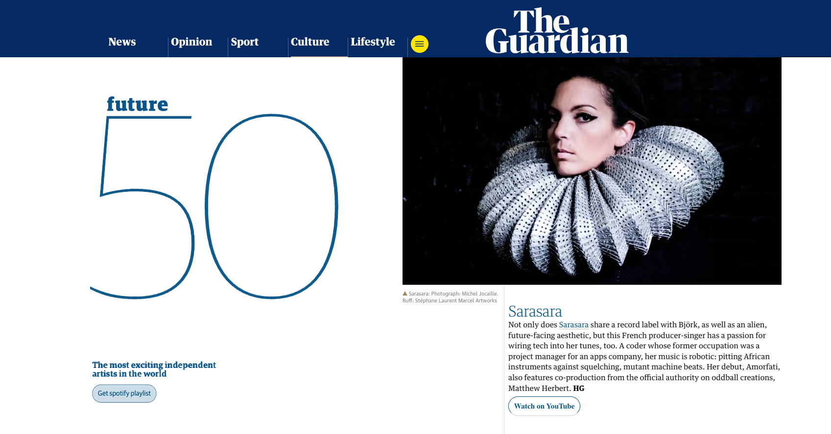 THE GUARDIAN FUTURE 50 (UK)