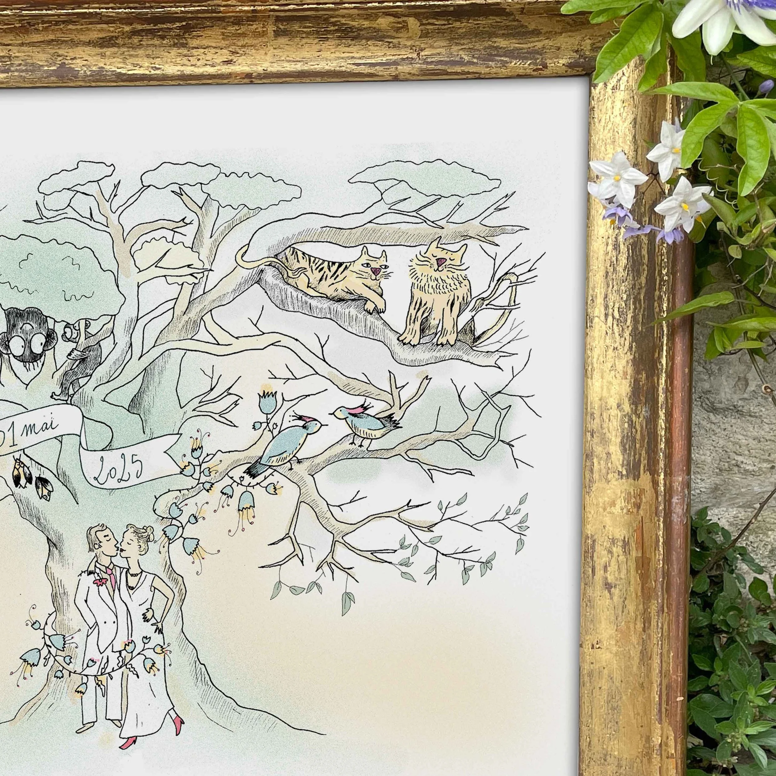 Arbre de mariage ou arbre d'amour