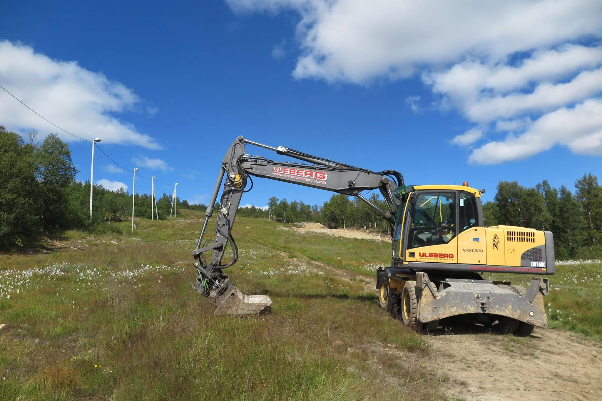Grunnarbeid i skibakken