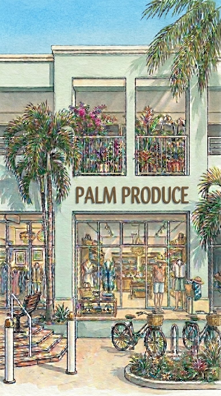 The Palm Produce boutique in Key Biscayne