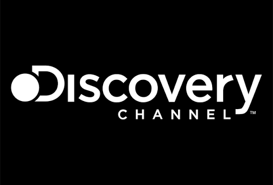 Discovery Channel logo in black and white.