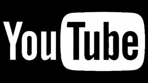 YouTube logo with black background and white text