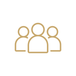 Icon of three people standing together