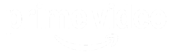 Prime Video logo with white text and an arrow underneath on a black background.