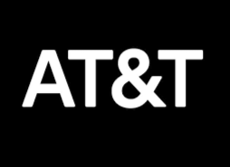 AT&T logo on a black background