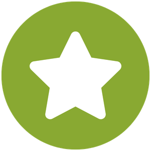 White star inside a green circle