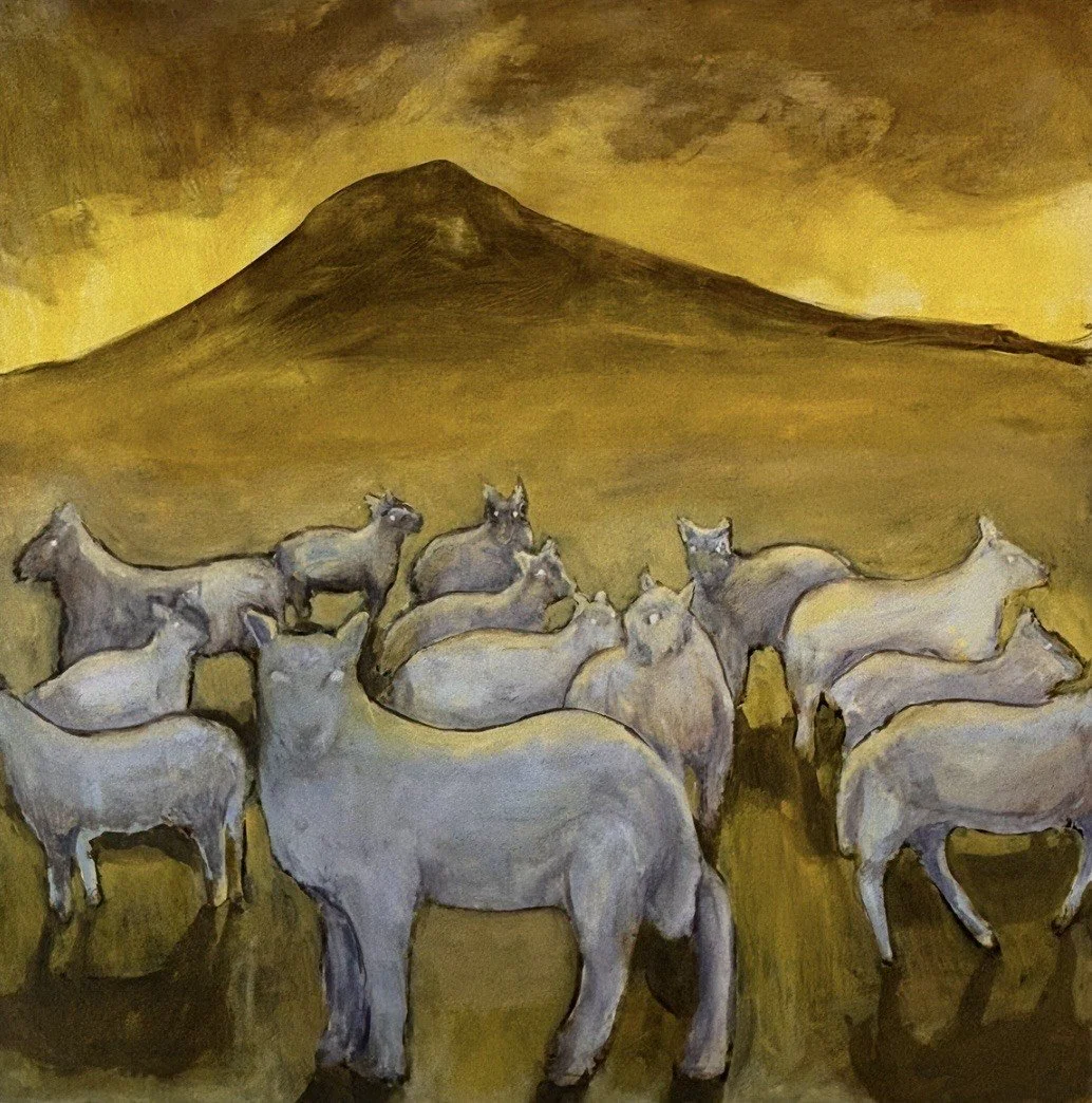 'First light', Oil on Board, 1mx1m