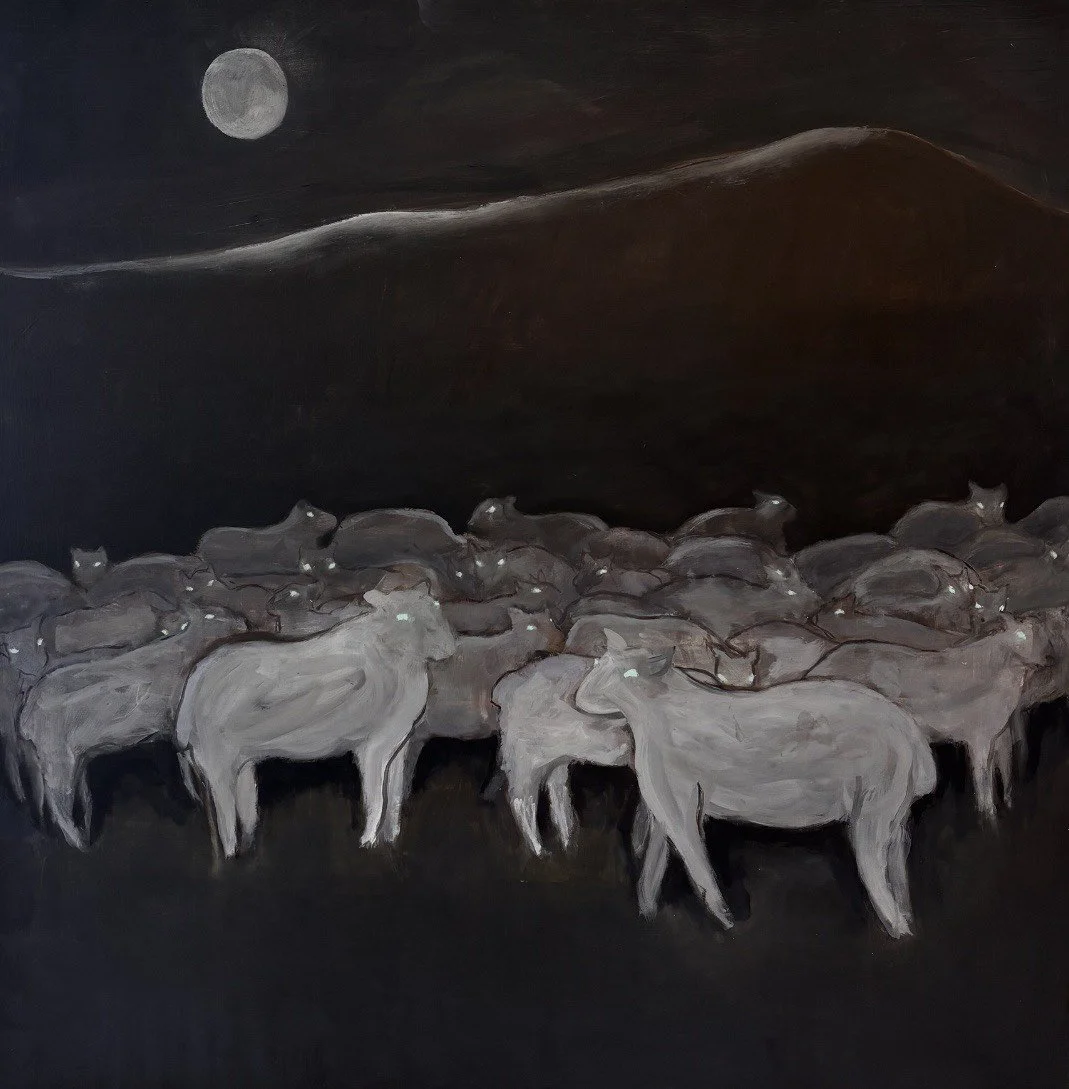 'Interruption', Oil on Board, 1mx1m